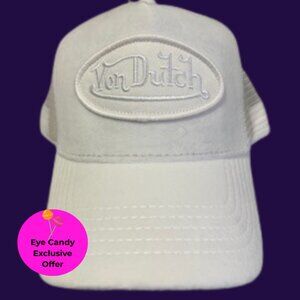 VON DUTCH WHITE TRUCKER CAP - PURCHASE AND RECEIVE EYECANDY FLYER
